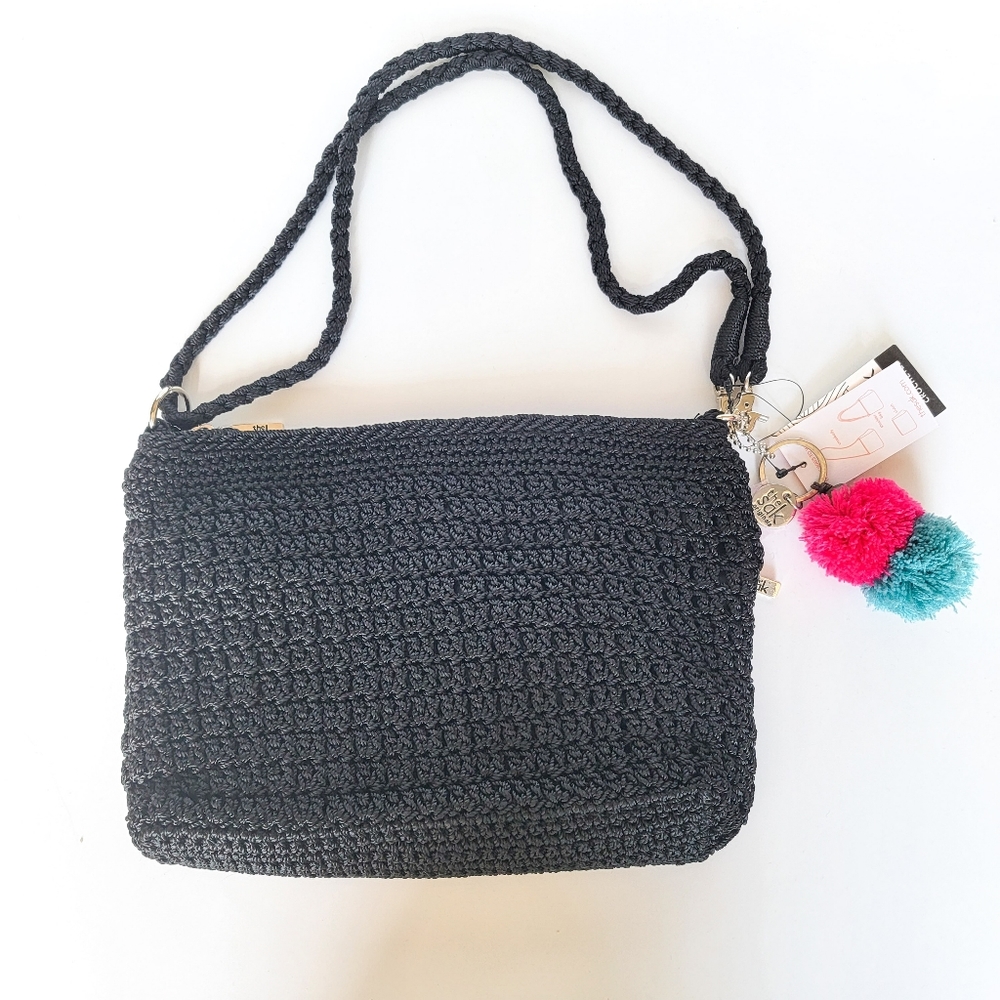 New The Sak Crocheted Black Greenwood Purse